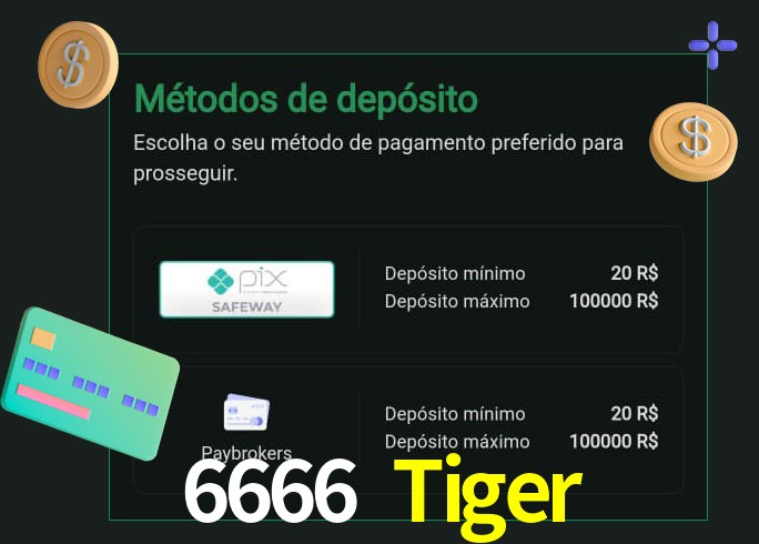O cassino 6666 Tiger oferece uma grande variedade de métodos de pagamento